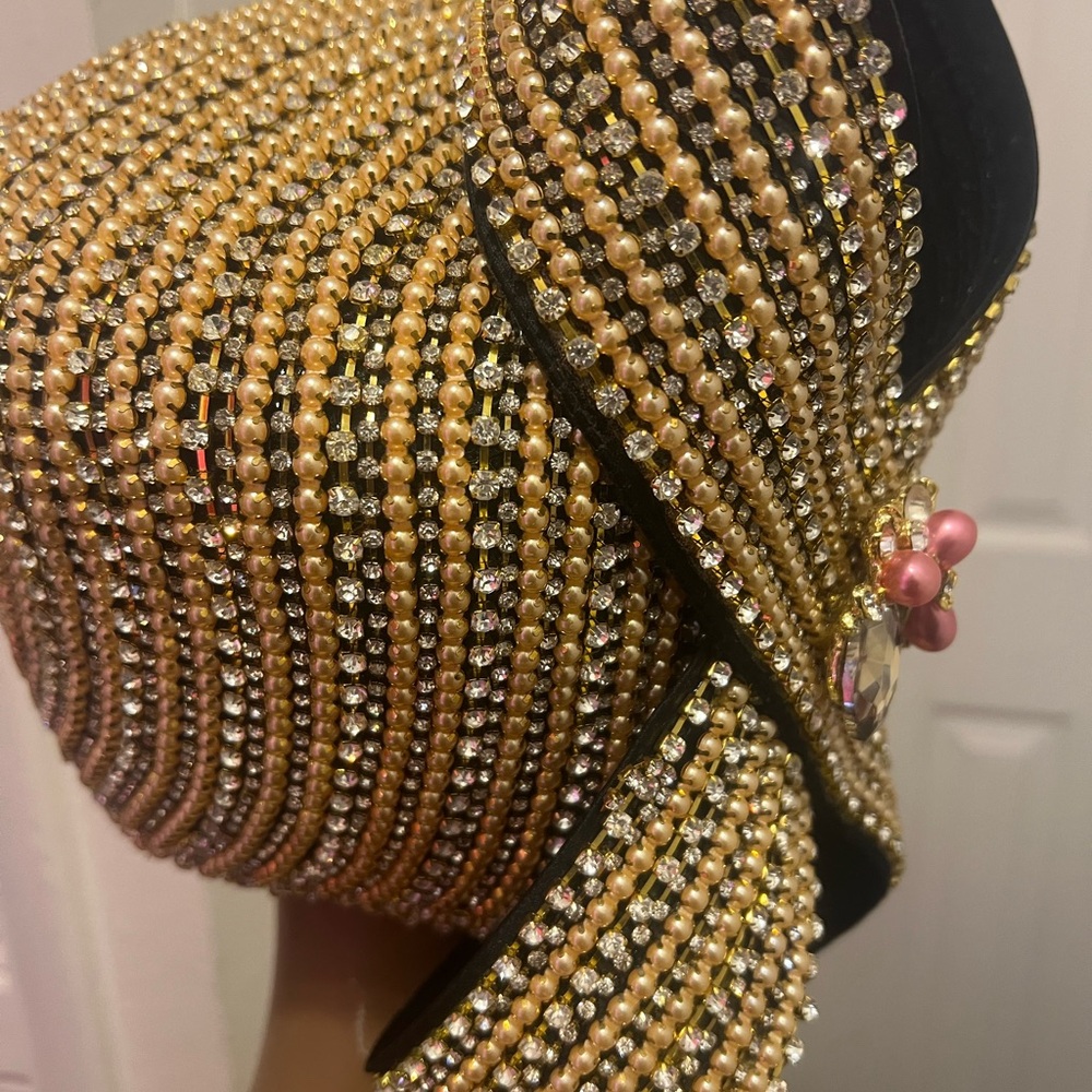 ❤️#19 DONNA VINCI DIAMOND & PEARLS BEAUTIFUL CHURCH LADY HAT - Picture 4 of 9